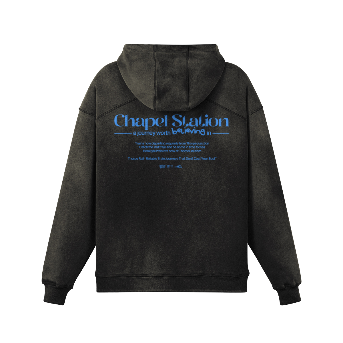 Visit Chapel Station Sun Faded Heavyweight Hoodie - Image 2