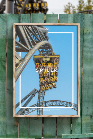 Dive Drop Smiler Coaster Poster