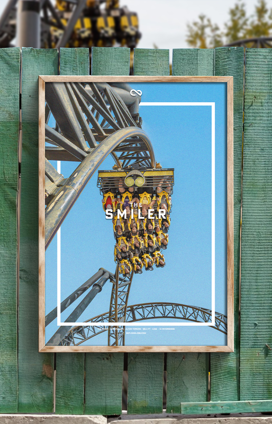 Dive Drop Smiler Coaster Poster