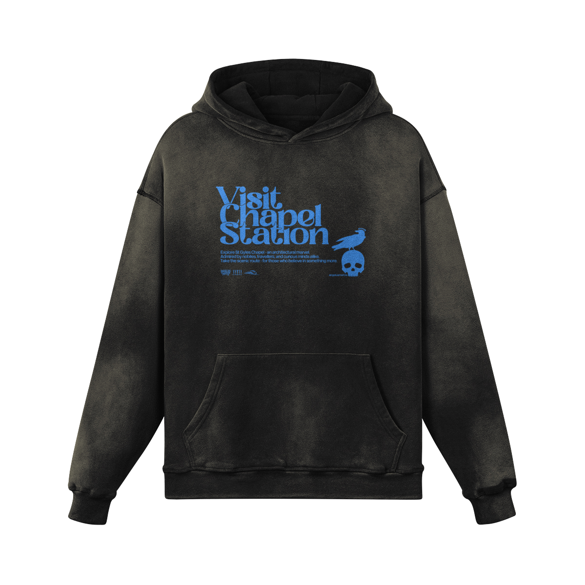 Visit Chapel Station Sun Faded Heavyweight Hoodie