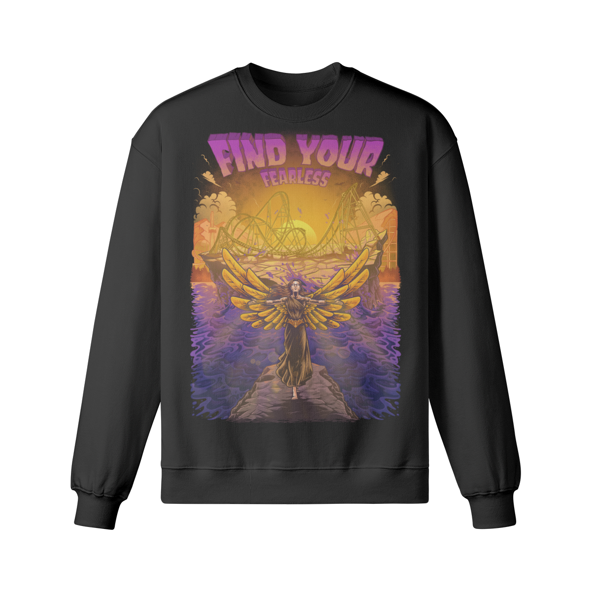 Find Your Fearless Front Print Sweater