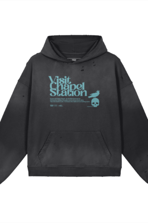 LIMITED EDITION Glow In The Dark Visit Chapel Station DistressedHoodie