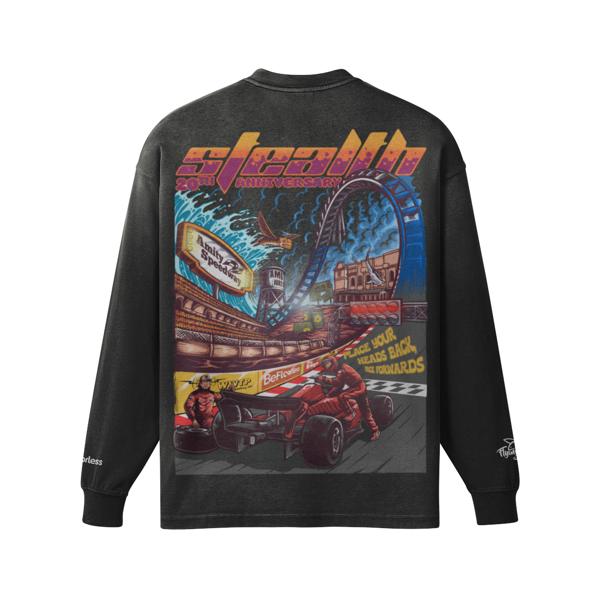Floorless Racing Team Anniversary Oversized Faded Longsleeve - Image 3