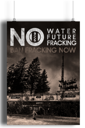 No Water, No Future, No Fracking Poster